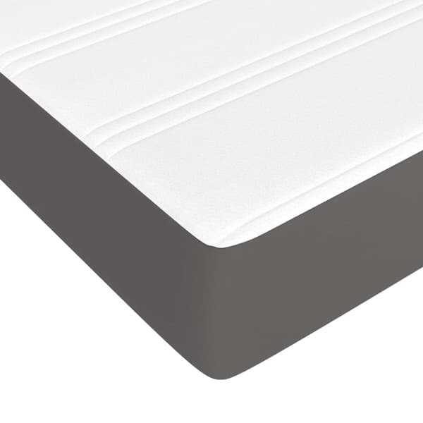 vidaXL Pocketresårmadrass grå 100x200x20 cm konstläder Grå