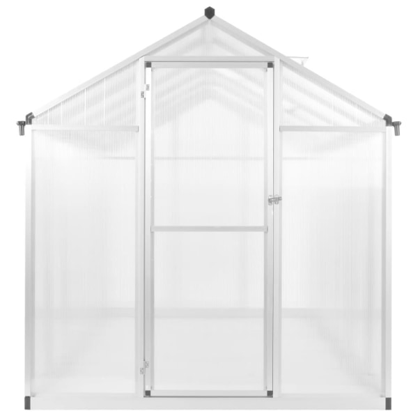 vidaXL Växthus aluminium 421x190x195 cm 15,6 m³ Transparent