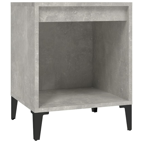 vidaXL Sängbord 2 st betonggrå 40x35x50 cm Grå