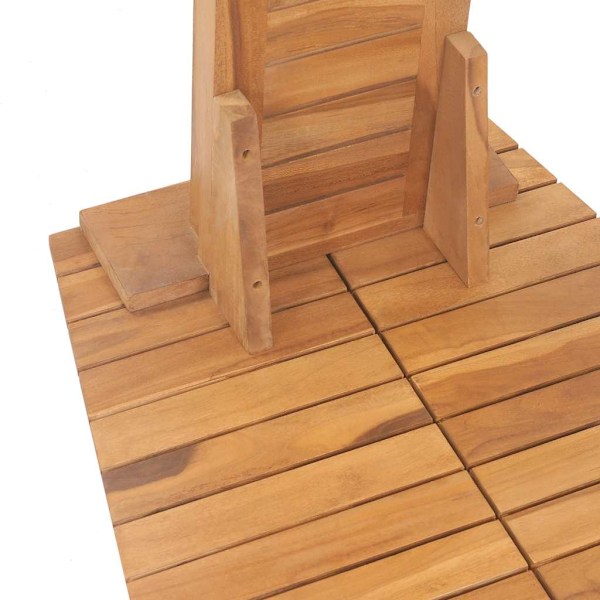 vidaXL Utomhusdusch massiv teak 70x75x204 cm Brun