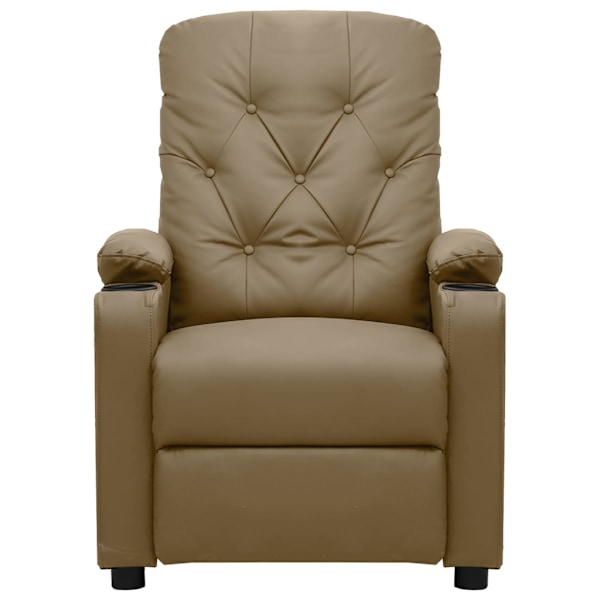 vidaXL Elektrisk reclinerfåtölj cappuccino konstläder Brun