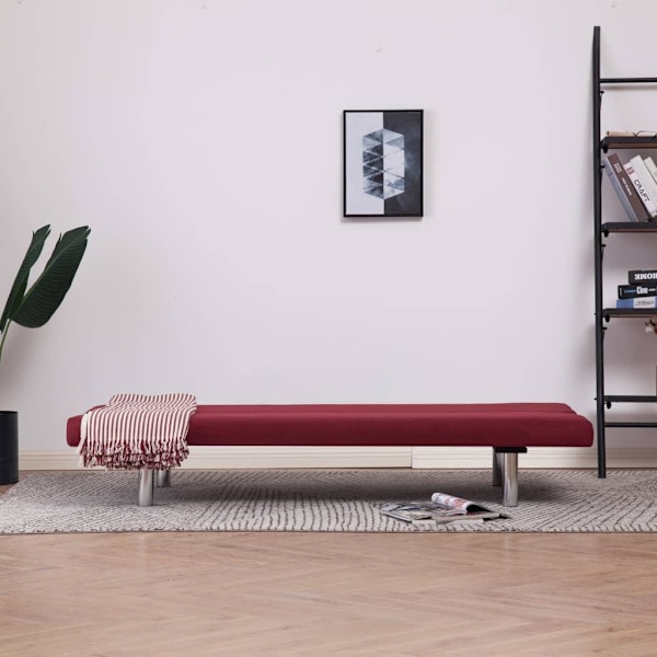 vidaXL Bäddsoffa vinröd polyester Röd