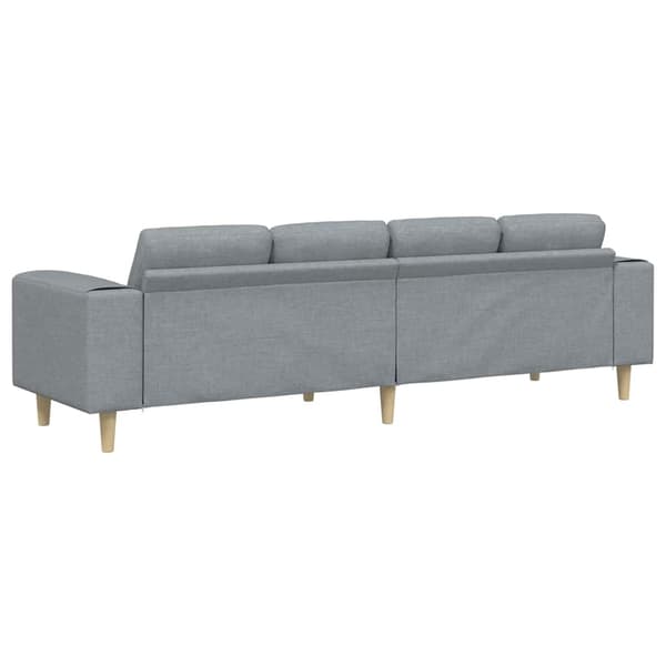 vidaXL Vardagsrumsoffa Ljusgrå 250 x 77 x 76 cm Polyester Ljusgrå