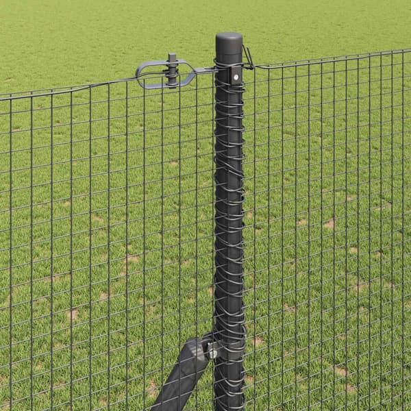 vidaXL Utomhus Svetsat Trådstängsel Markfäste 50 x 1,4 m Grå Mesh Grå