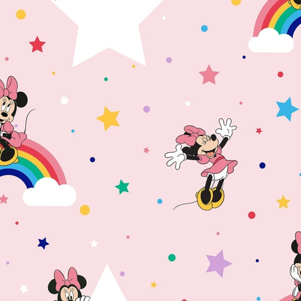 Noordwand Tapet Kids @ Home Rainbow Minnie rosa Rosa