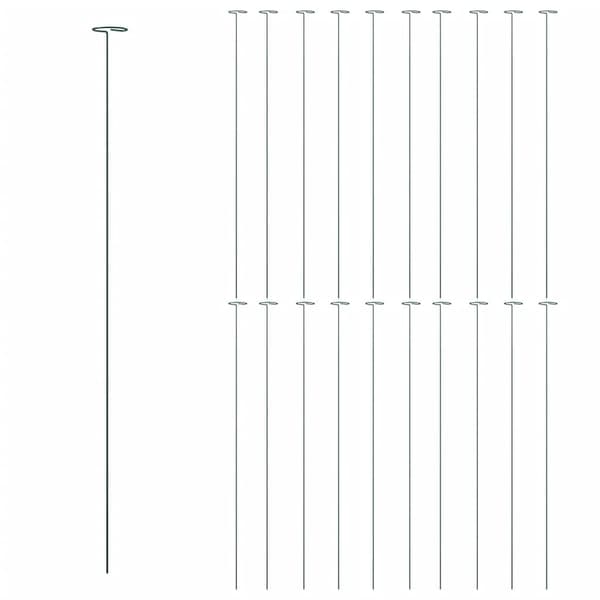 vidaXL Växtstöd 20 st mörkgrön 91 cm stål