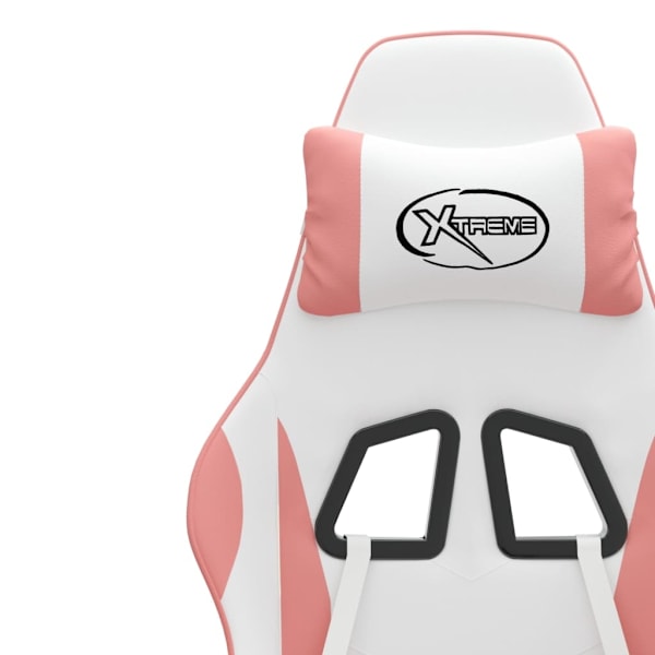 vidaXL Gamingstol vit och rosa konstläder Rosa