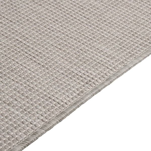 vidaXL Utomhusmatta plattvävd 140x200 cm ljusgrå Grå