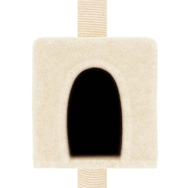 vidaXL Katträd med klöspelare sisal gräddvit 180 cm Kräm
