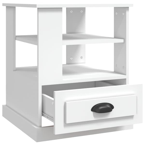 vidaXL Sängbord vit 50x50x60 cm konstruerat trä Vit