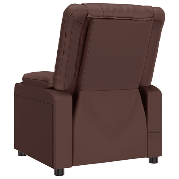 vidaXL Elektronisk reclinerfåtölj brun konstläder Brun