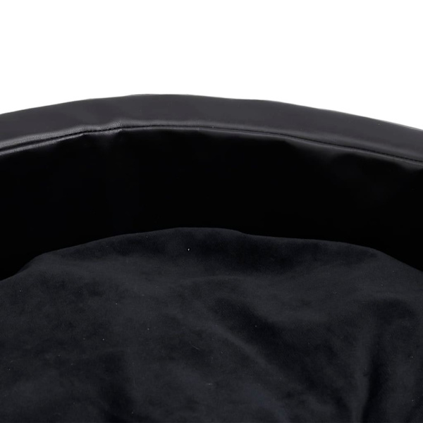 vidaXL Hundbädd svart 90x79x20 cm plysch och konstläder Svart