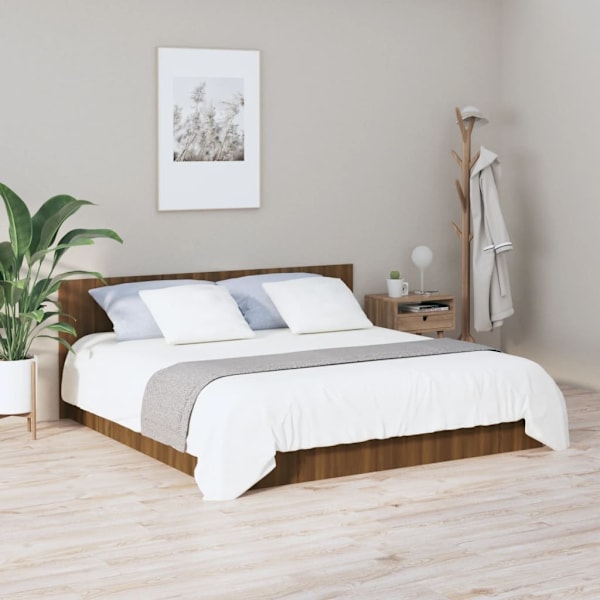 vidaXL Sänggavel brun ek 200x1,5x80 cm konstruerat trä Brun