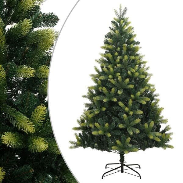 vidaXL Plastgran med stativ gångjärn 180 cm Grön
