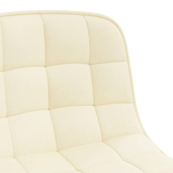 vidaXL Snurrbara matstolar 2 st gräddvit tyg Creme
