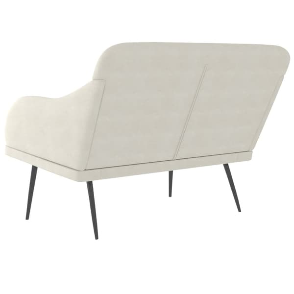 vidaXL Bänk gräddvit 110x76x80 cm sammet Kräm