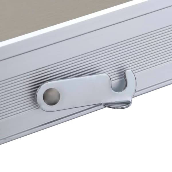 vidaXL Hopfällbart campingbord med 4 sitsar stål aluminium Silver