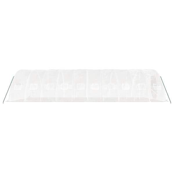 vidaXL Växthus med stålram vit 50 m² 10x5x2,3 m Vit