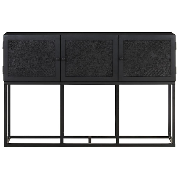 vidaXL Skänk 115x30x76 cm massivt mangoträ Svart