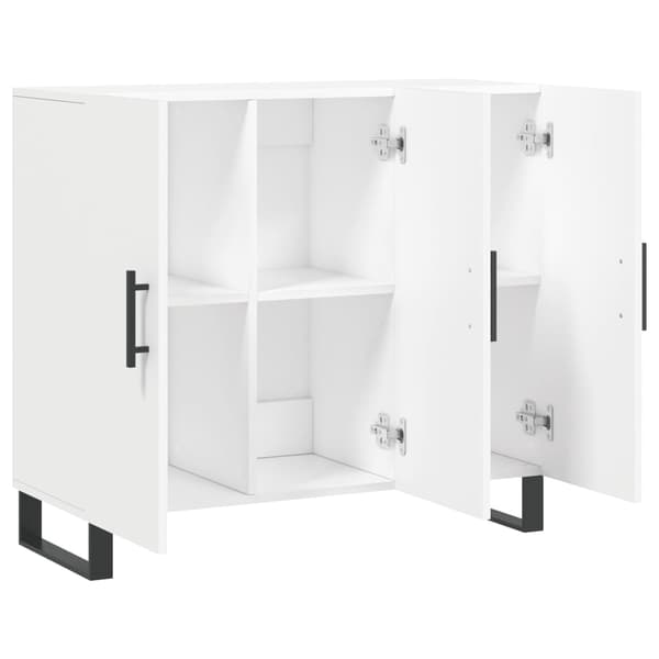 vidaXL Skänk vit 90x34x80 cm konstruerat trä Vit