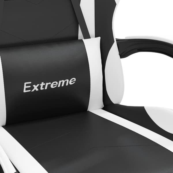 vidaXL Gamingstol svart och vit konstläder Vit