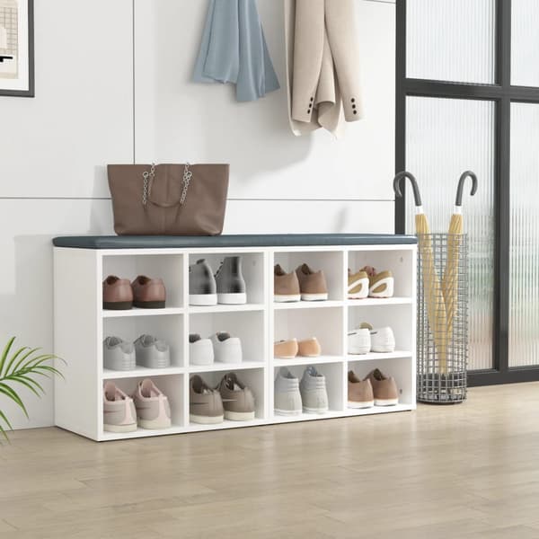vidaXL Skoskåp 2 delar vit 52,5x30x50 cm Vit