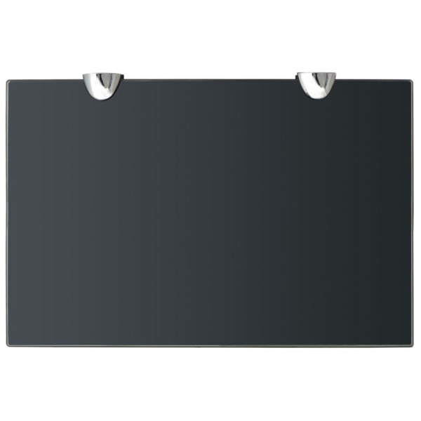 vidaXL Svävande hylla glas 30x20 cm 8 mm Svart