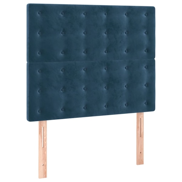 vidaXL Ramsäng med madrass mörkblå 80x200 cm sammet Blå