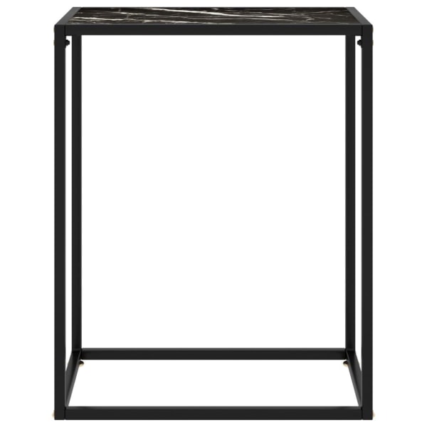 vidaXL Konsolbord svart 60x35x75 cm härdat glas Svart