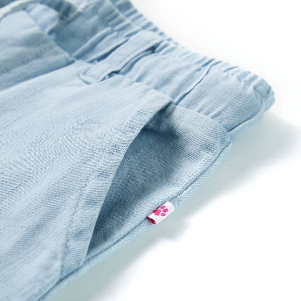 vidaXL Barnbyxor mjuk denimblå 104 Blå