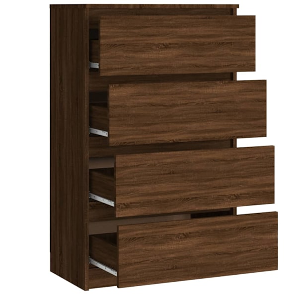vidaXL Byrå brun ek 60x35x98,5 cm konstruerat trä Brun