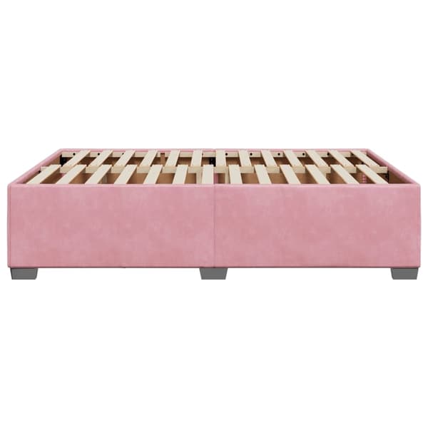 vidaXL Sängram rosa 160x200 cm sammet Rosa
