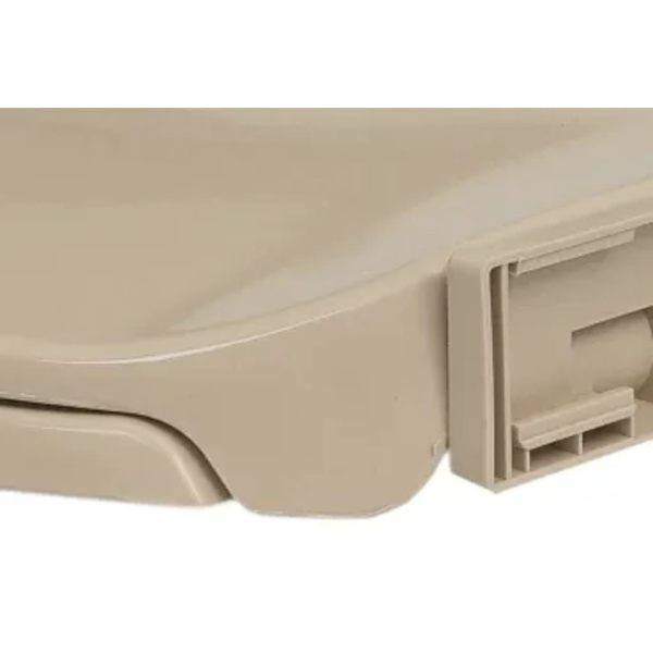 vidaXL Toalettsits mjuk stängning beige oval Beige