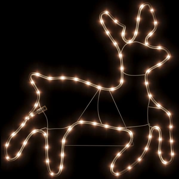 vidaXL Renfigur 2 st ljusslinga med LED varmvit 57x55x4,5 cm