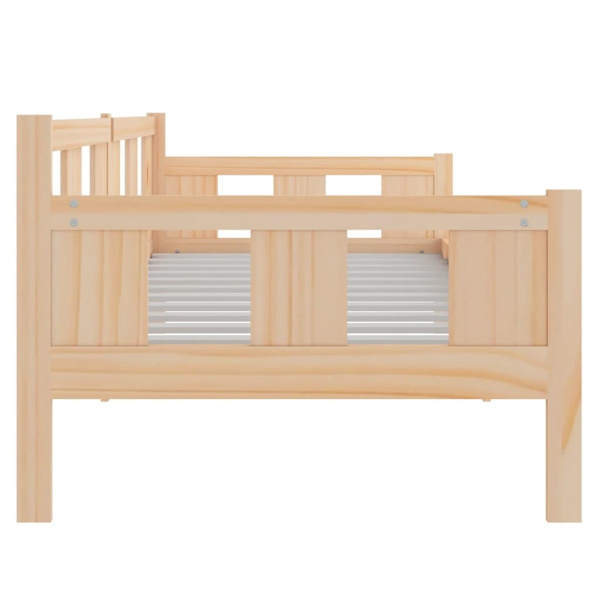 vidaXL Dagbädd massiv furu 90x190 cm Brun