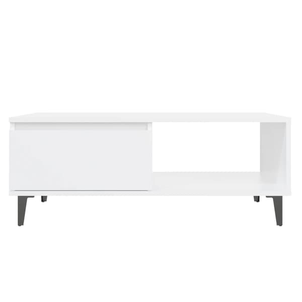 vidaXL Soffbord vit 90x60x35 cm konstruerat trä Vit