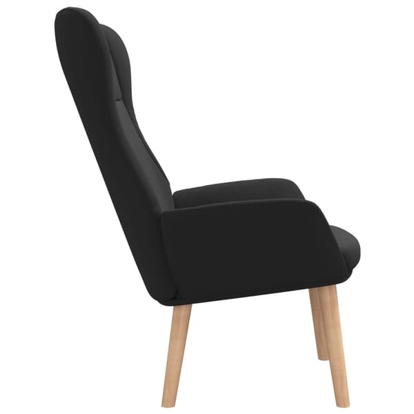 vidaXL Vilstol svart tyg art
