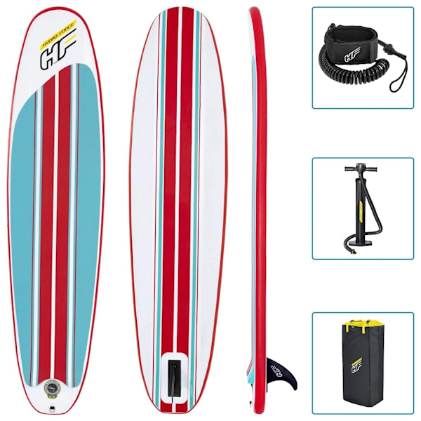 Bestway Uppblåsbar SUP-bräda Hydro-Force Compact Surf 8 243x57x7 cm multifärg