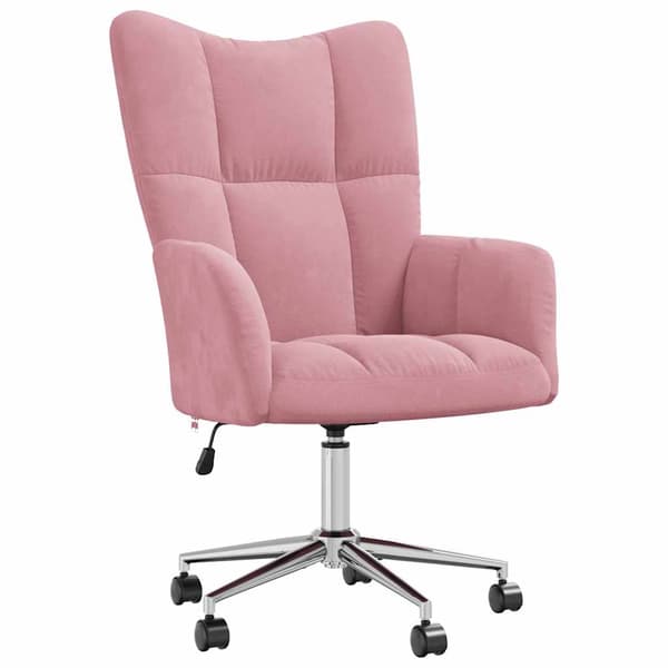vidaXL Vilstol rosa sammet Rosa