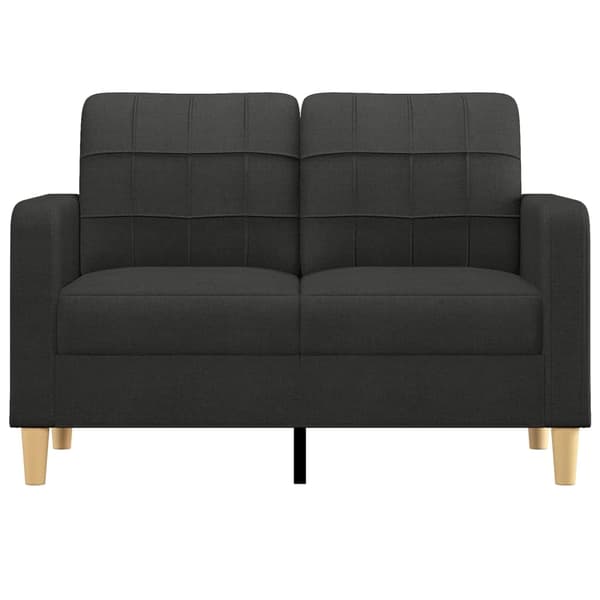 vidaXL 2-sitssoffa ljusgrå Svart 120 cm tyg art