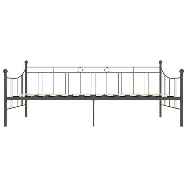 vidaXL Dagbädd utan madrass grå metall 90x200 cm grå