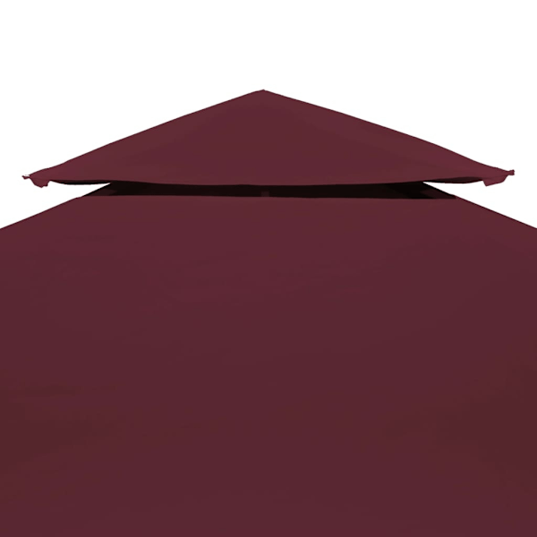 vidaXL Paviljongtak med ventilering 310 g/m² 4x3 m vinröd Röd