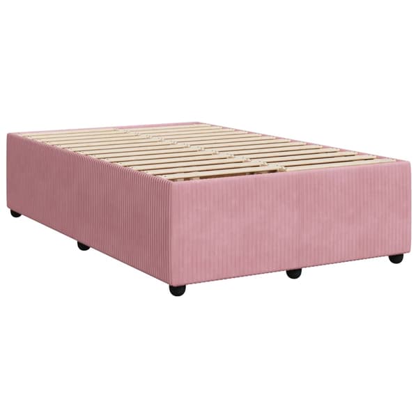 vidaXL Ramsäng med madrass rosa 120x200 cm sammet Rosa