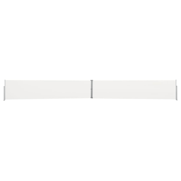 vidaXL Infällbar sidomarkis 140x1200 cm gräddvit Creme