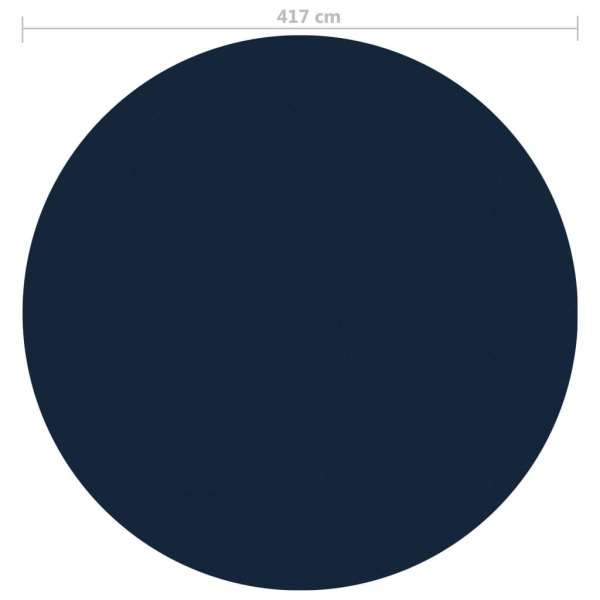 vidaXL Värmeduk för pool PE 417 cm svart och blå Svart
