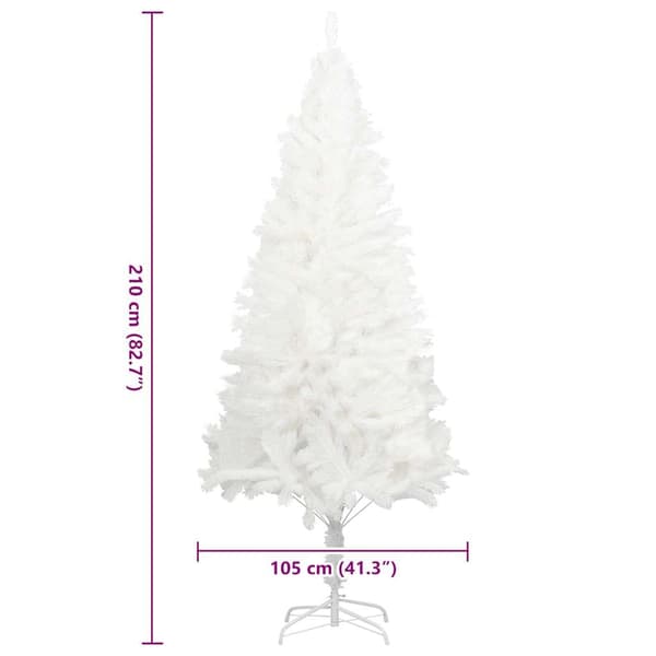 vidaXL Plastgran verklighetstrogna barr vit 210 cm Vit