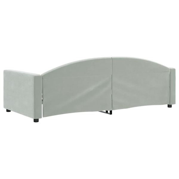 vidaXL Dagbädd ljusgrå 90x200 cm sammet Grå