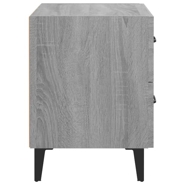 vidaXL Sängbord 2 st grå sonoma 40x35x47,5 cm Grå