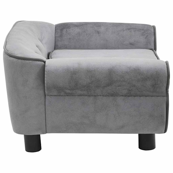 vidaXL Hundsoffa grå 72x45x30 cm plysch grå