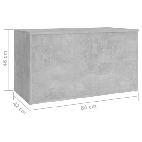 vidaXL Förvaringskista betonggrå 84x42x46 cm konstruerat trä grå